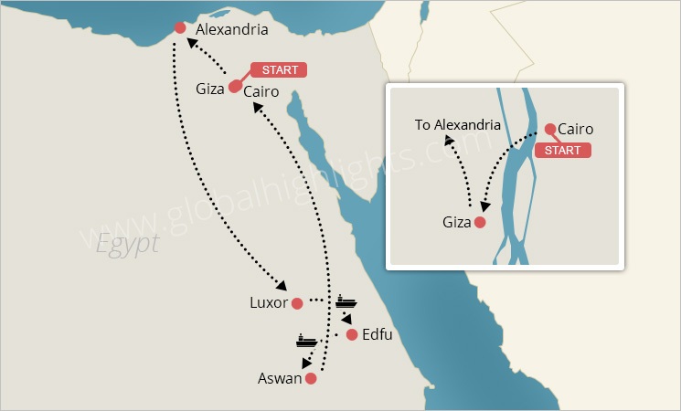 How To Plan A 7 Day Egypt Itinerary 2025 2026 Top 6 Options Gh Eg 1 Tour Map